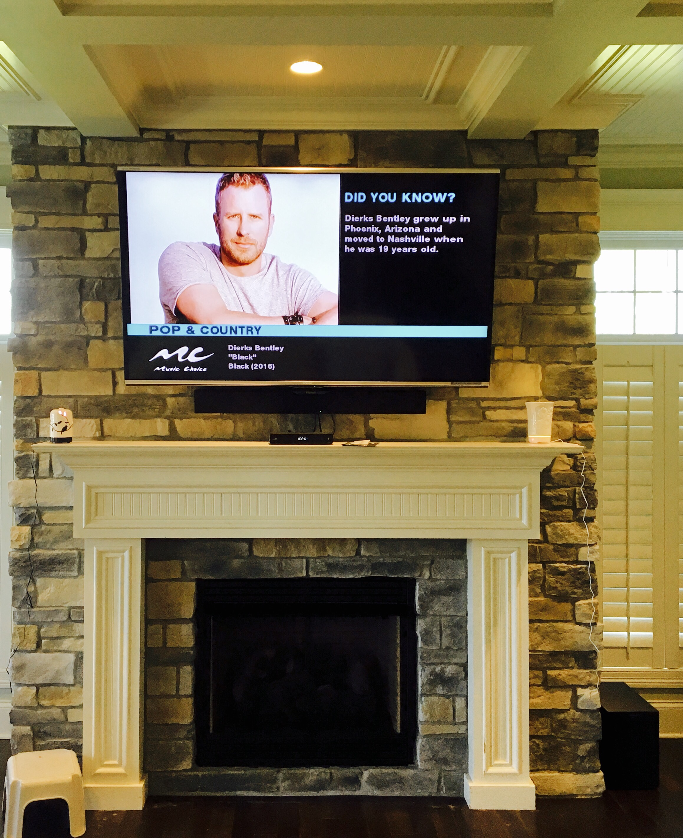 Klipsch Soundbar R-20B Installed on a Rock Wall • Berea KY